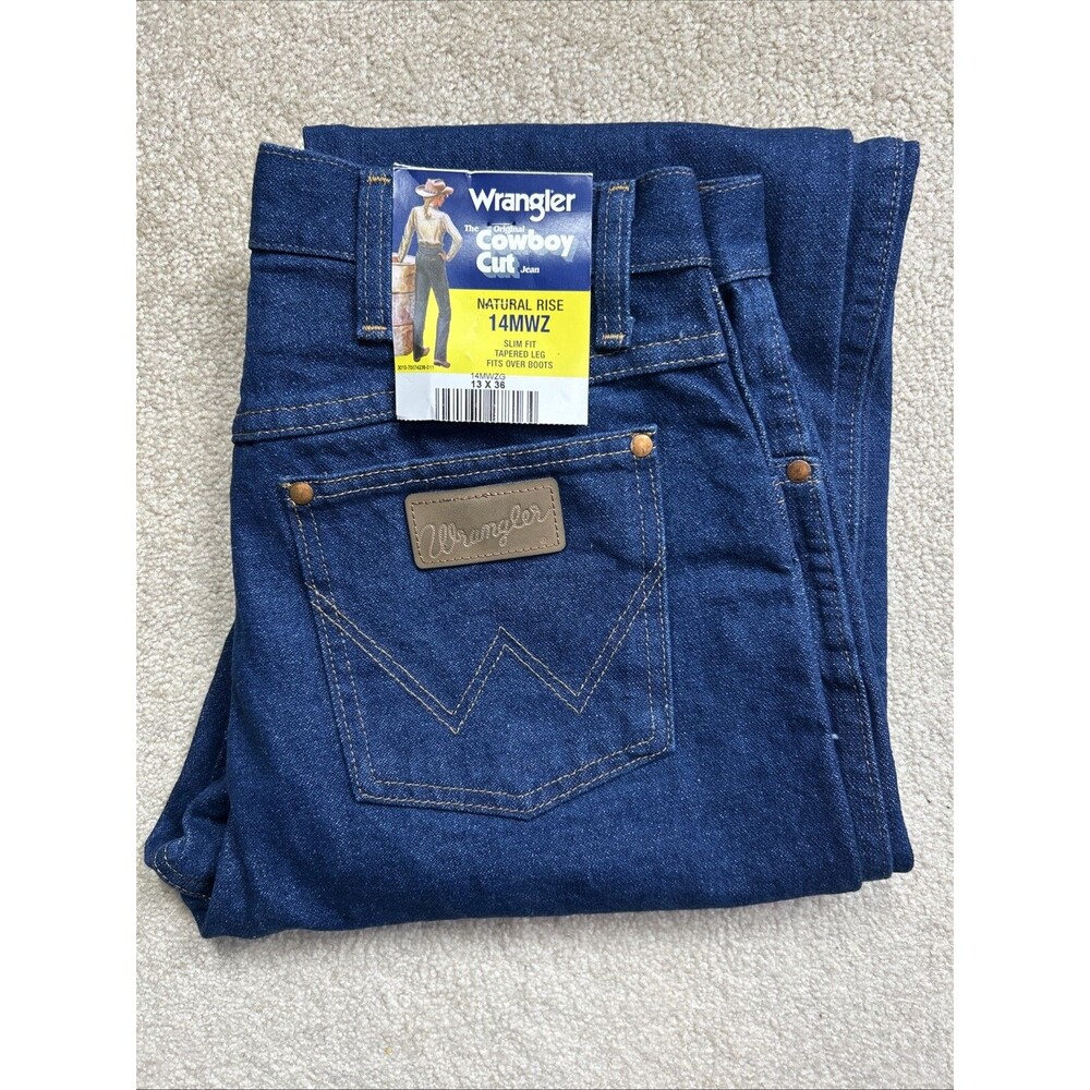 VTG Wrangler Cowboy Cut Jeans Women's 13x36 Blue Natural Rise 14MWZ Cotton NWT!